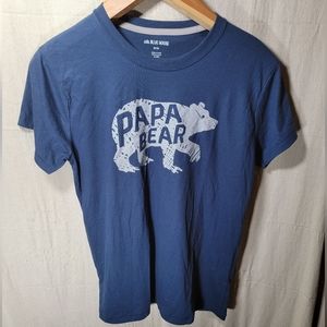 NWT Papa Bear medium little blue house by Hatley . BRAND NEW for a proud Dad.